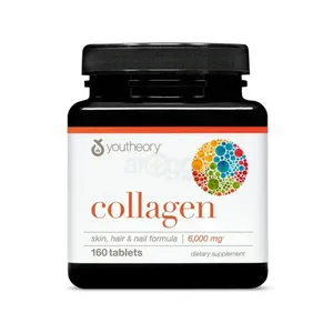 Youtheory Collagen Skin Hair & Nail Formula 6000mg 160 Tablets (Box of 160)