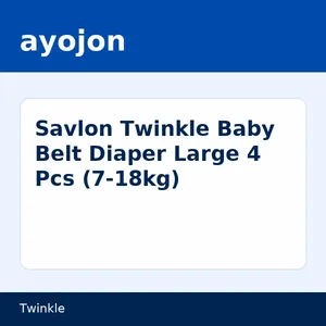 Savlon Twinkle Baby Belt Diaper Large 4 Pcs (7-18kg)