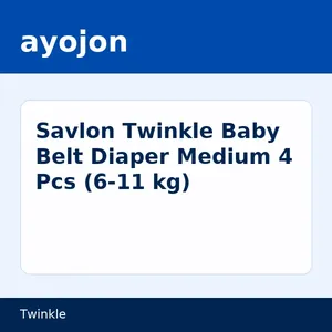 Savlon Twinkle Baby Belt Diaper Medium 4 Pcs (6-11 kg)
