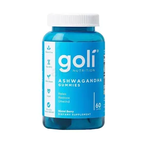 Goli Nutrition Ashwagandha Gummies, Mixed Berry Flavor, 60 Count, Stress Supplement (Box of 60)