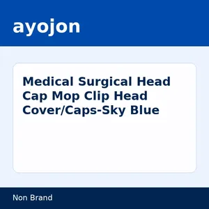 Medical Surgical Head Cap Mop Clip Head Cover/Caps-Sky Blue (Box of 100)