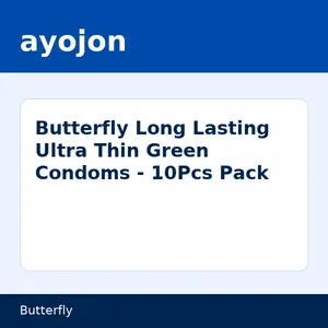 Butterfly Long Lasting Ultra Thin Green Condoms - 10Pcs Pack