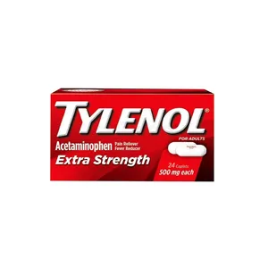 Tylenol Extra Strength Caplets with 500 mg Acetaminophen, 24's Pack