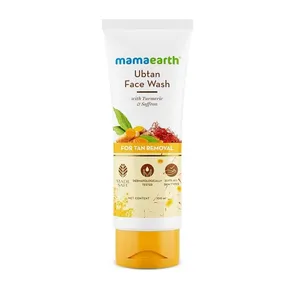 Mamaearth Ubtan Facewash with Turmeric and Saffron for Tan Removal 100ml