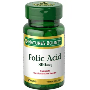 Nature's Bounty Folic Acid - 800mcg 250 Tablets (Box of 250)