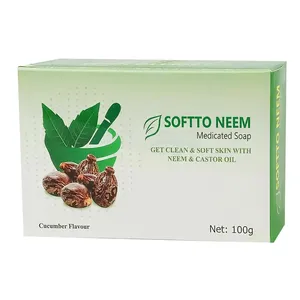Softto Neem Medicated Soap 100gm – Neem & Castor Oil for Clean, Soft Skin