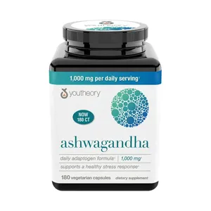 Youtheory Ashwagandha 1000mg 180 Capsules (Box of 180)