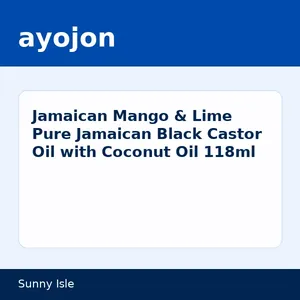 Jamaican Mango & Lime Pure Jamaican Black Castor Oil with Coconut Oil 118ml