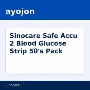 Sinocare Safe Accu 2 Blood Glucose Strip 50's Pack