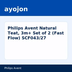 Philips Avent Natural Teat, 3m+ Set of 2 (Fast Flow) SCF043/27