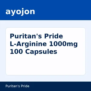 Puritan's Pride L-Arginine 1000mg 100 Capsules (Box of 100)