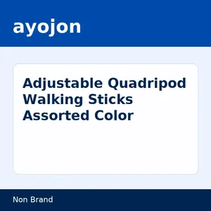 Adjustable Quadripod Walking Sticks Assorted Color
