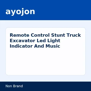 Remote Control Stunt Truck Excavator Led Light Indicator And Music