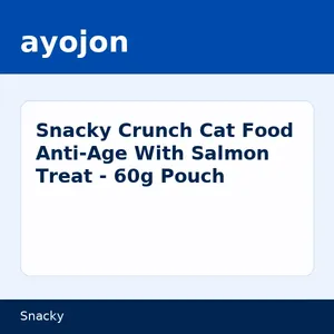 Snacky Crunch Cat Food Anti-Age With Salmon Treat - 60g Pouch