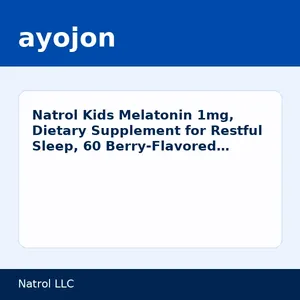 Natrol Kids Melatonin 1mg, Dietary Supplement for Restful Sleep, 60 Berry-Flavored Gummies, 60 Day Supply