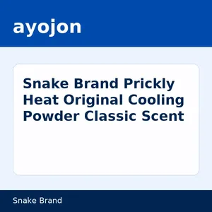 Snake Brand Prickly Heat Original Cooling Powder Classic Scent