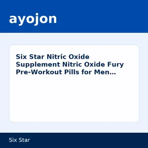 Six Star Nitric Oxide Supplement Nitric Oxide Fury Pre-Workout Pills for Men & Women 60 Count