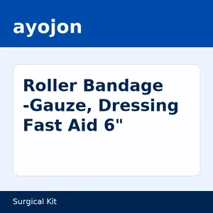 Roller Bandage -Gauze, Dressing Fast Aid 6"