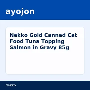Nekko Gold Canned Cat Food Tuna Topping Salmon in Gravy 85g