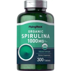 Piping Rock Organic Spirulina Tablets 1000 mg | 300 Pills