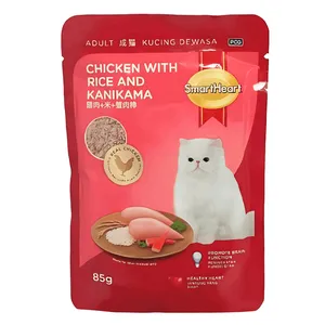 SmartHeart Cat Pouch Adult Chicken with Rice & Kanikama 85g