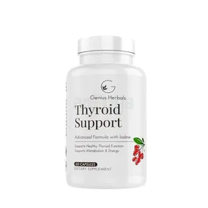 GENIUS HERBALS Thyroid Support Supplement 60 Capsules (Box of 60)
