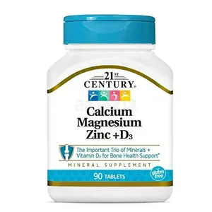 21st Century Cal Mag Zinc Plus D Tablets, 90 Count (Box of 90)