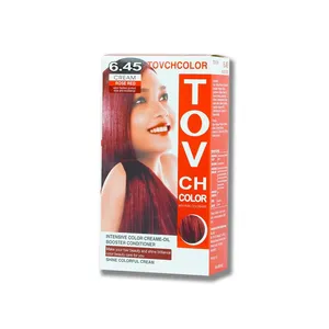 Tovchcolor Intensive Color Creme-Oil Booster Conditioner Shine Colorful Cream - 6.45 Rose Red