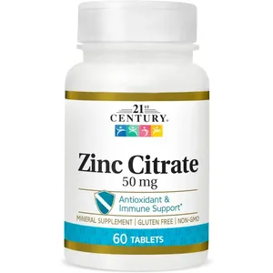 21st Century HealthCare Zinc Citrate Tablets 50mg, 60 Count