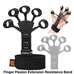 Silicone Hand Grip Device Finger Exerciser Strengthener Stretcher