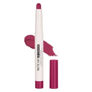 Swiss Beauty Matte Cat Transfer-Proof Lightweight Lip Crayon with Jojoba oil & Vitamin E (11- Wild Rose)