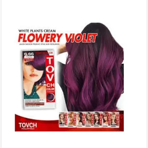 Tovchcolor Intensive Color Creme-Oil Booster Conditioner Shine Colorful Cream 6.66 Flowery Violet