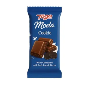 Togo Moda Cookie – White Compound with Dark Biscuit Pieces 40g