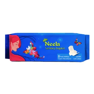 Neela Sanitary Napkin Wings System Soft Cotton 8 Pads 245mm