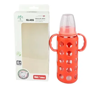 Minitree Baby Glass Feeding Bottle 240ml (ZR-602H)