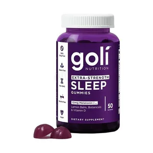 Goli Nutrition Extra Strength Sleep Gummies with 10g Melatonin 50 Capsules