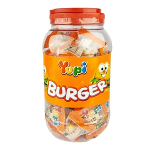 Yupi Mini Burger Gummy Candy Bottle 36pcs