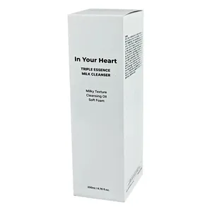 In Your Heart Triple Essence Milk Cleanser 200ml – 3-in-1 Korean Makeup Remover & Hydrating Face Wash with Hyaluronic Acid, Galactomyces & Chamomile