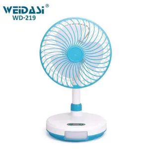 WEIDASI WD-219 3-Speed Rechargeable Desk Fan – 2400mAh
