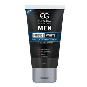 Everglow Men Intense White Multi Action Face Wash with Charcoal Extract 50ml