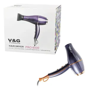 V&G Pro 6000 2200W Professional Hair Dryer for Women – Ultra-Powerful Salon-Grade Dryer with Fast Drying, Volume Boost & Damage Protection