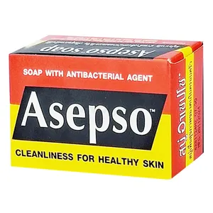 Asepso Antibacterial Antiseptic Soap – Gently Cleanses and Reduces Harmful Skin Bacteria – 80g