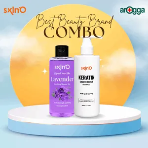 Skin'O Keratin Smooth Repair Shampoo 220ml with SkinO Lavender Shower Gel 220ml Combo