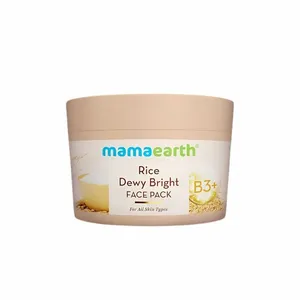 Mamaearth Rice Dewy Bright Face Pack with Rice Water & Niacinamide For Glass Skin 200g