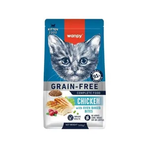 Wanpy Grain Free Super Premium Dry Cat Food Kitten Chicken 500g
