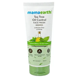 Mamaearth Tea Tree Oil Control Face Wash with Tea Tree & Neem for Normal to Oily Skin - 100ml