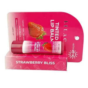 Lilac Strawberry Bliss Tinted Lip Balm SPF 15 – Moisturizing Lip Care (4.5gm)