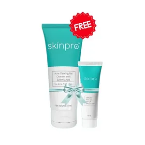 Buy 1 Skinpro Acne Clearing Gel Cleanser 50ml & Get 1 Skinpro Ultimate Acne Gel 15ml Free
