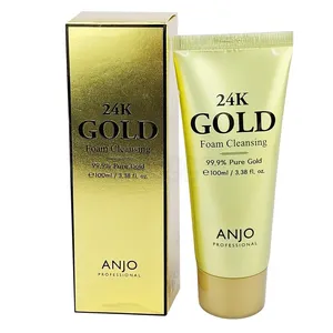 ANJO Professional 24K Gold Foam Cleansing 100ml – Deep Cleanse and Hydrating Face Wash (Made in Korea)