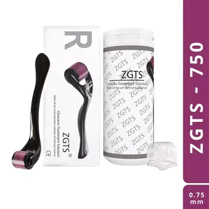ZGTS Derma Roller 0.75mm Clinicares Treatment Solution, Model ZGTS-750 (Black)